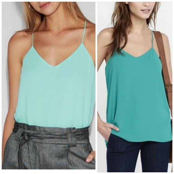 Express Tops - EXPRESS Reversible Strappy Halter Cami Small Green